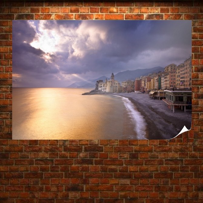 Shore Beach Coast Clouds Buildings Tv Movie Art Poster 36x24 inch