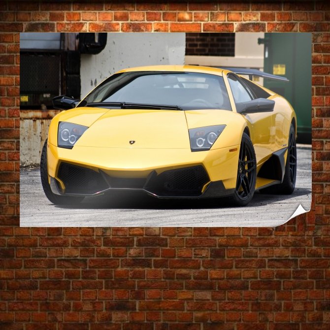 Lamborghini Murcielago Sv Tv Movie Art Poster 36x24 inch