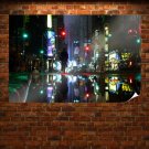 Night New York Street Tv Movie Art Poster 36x24 inch
