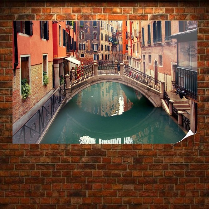 Buildings Bridge River Venice Tv Movie Art Poster 36x24 inch