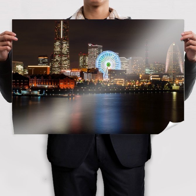 Tokyo Night Buildings Skyscrapers Tv Movie Art Poster 36x24 inch