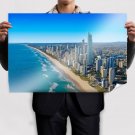 Coast Buildings Skyscrapers Ocean Beach Queensland Tv Movie Art Poster 36x24 inch
