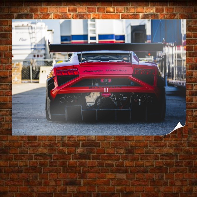 Lamborghini Gallardo Race Car Tv Movie Art Poster 36x24 inch