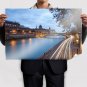 Lights Timelapse Buildings Bridge River Road Tv Movie Art Poster 36x24 inch