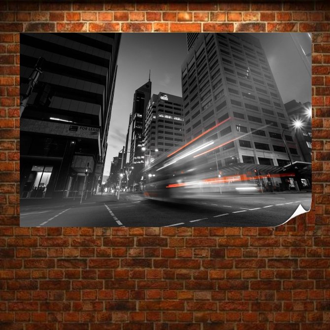 Buildings Skyscrapers Colorsplash Timelapse Tv Movie Art Poster 36x24 inch
