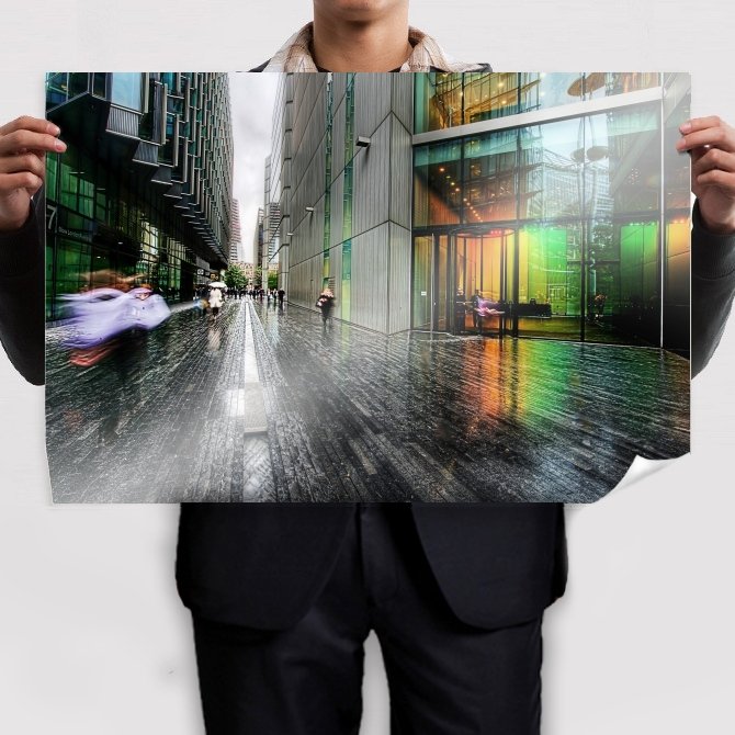 Hdr Buildings Timelapse Tv Movie Art Poster 36x24 inch