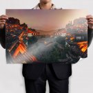 Asian Buildings Tv Movie Art Poster 36x24 inch
