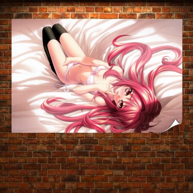Shinkyoku Soukai Polyphonica Red Hair Girl Hd Art Poster Print  36x24 inch