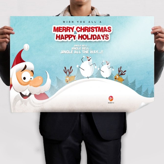 Merry Christmas 2013 Hd  Art Poster Print  36x24 inch