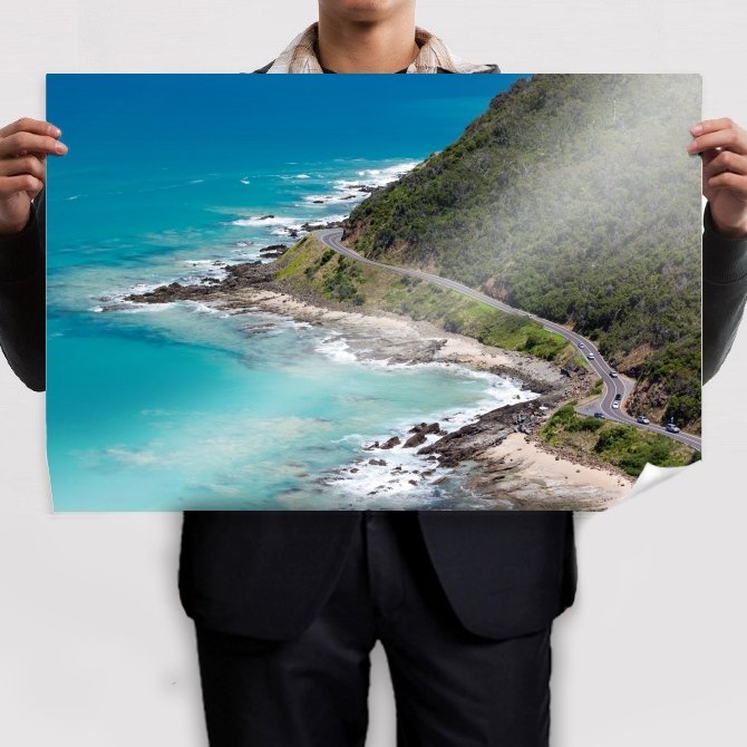 The Great Ocean Road  Art Poster Print  36x24 inch