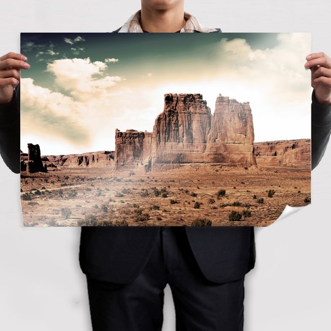Desert Rocks S Art Poster Print  36x24 inch