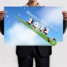 Happy New Year 2012  Art Poster Print  36x24 inch