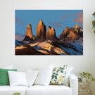 Snow Rocks  Art Poster Print  36x24 inch