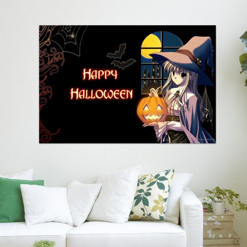 Happy Halloween  Art Poster Print  36x24 inch
