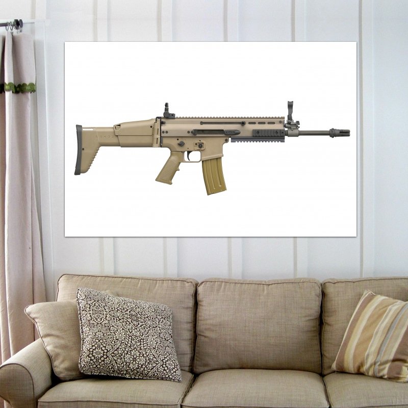 Assault Rifle 12 Art Poster Print 36x24 inch