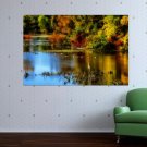 Fall In The Woods  Art Poster Print  36x24 inch