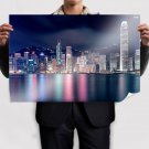 Hong Kong Nightview  Art Poster Print  36x24 inch