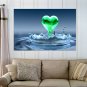 3d Hope Heart  Art Poster Print  36x24 inch