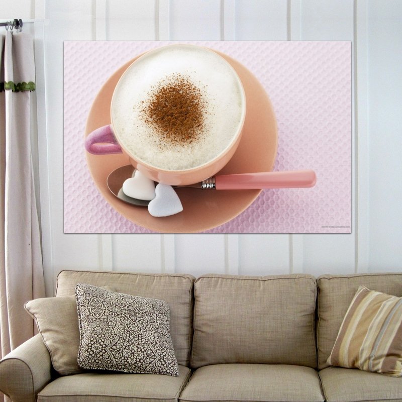 Delicious Cappuccino  Art Poster Print  36x24 inch