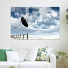 What A Windy Day  Art Poster Print  36x24 inch