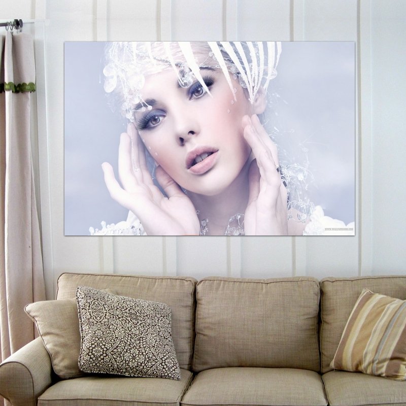 Cg Girl With Her Stunning Makeup  Art Poster Print  36x24 inch
