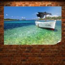 Isles And Boat  Art Poster Print  36x24 inch