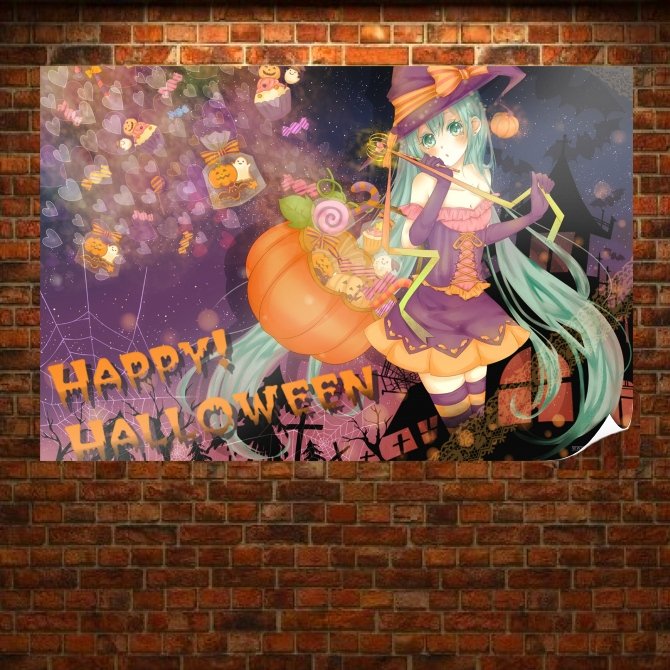 Happy Halloween 2012 Hd 21 Art Poster Print  36x24 inch