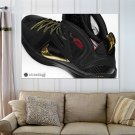 Lebron 9 Black Elite Series Sneakers Art Poster Print  36x24 inch