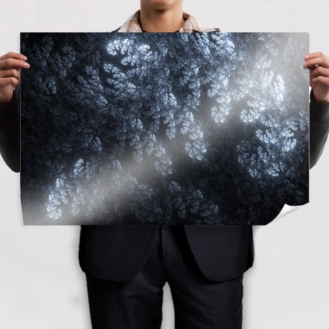 Holy Dark Fractal Art  Art Poster Print  36x24 inch