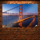 Golden Gate Bridge California San Francisco  Art Poster Print  36x24 inch