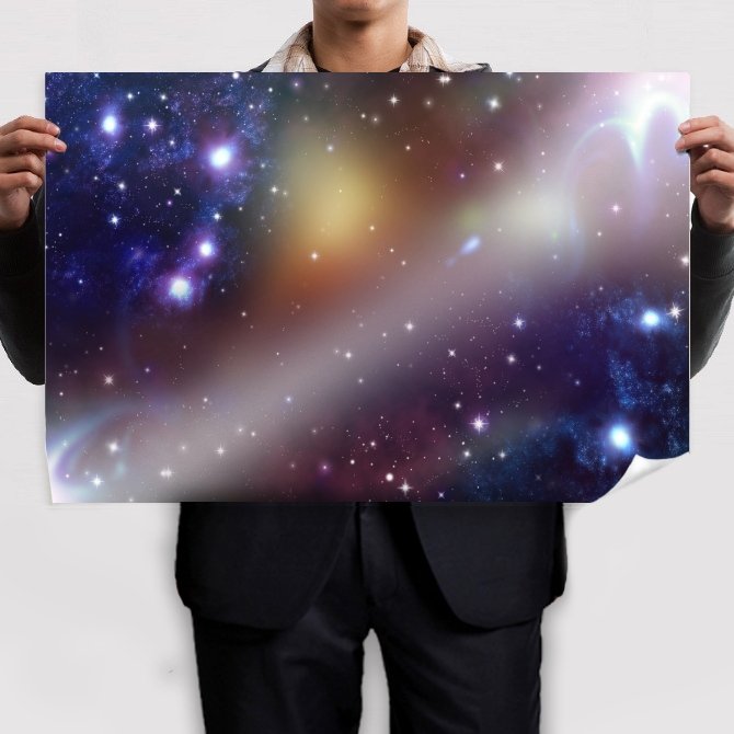 Space Stars  Art Poster Print  36x24 inch