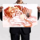 Sleeping Neko Girl  Art Poster Print  36x24 inch