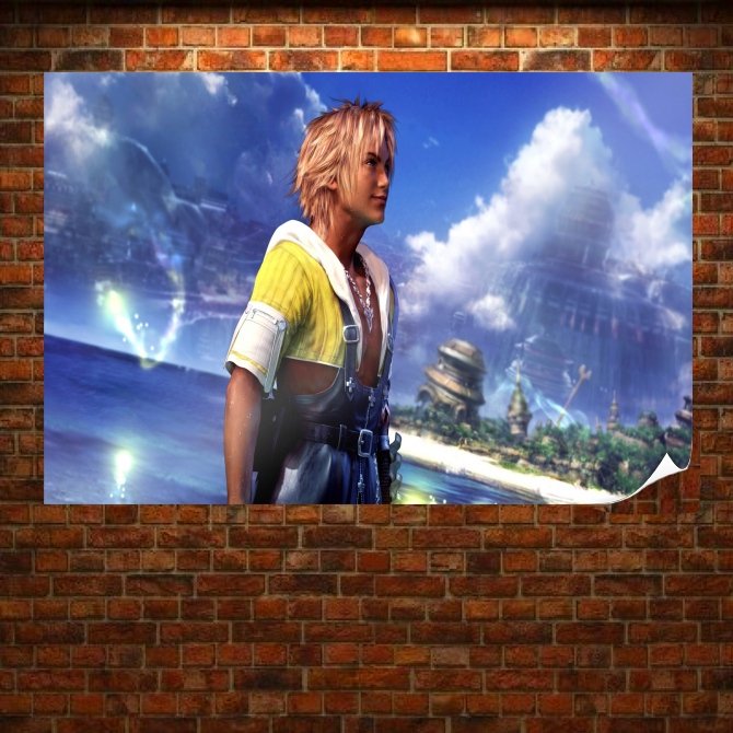 Tidus At Besaid S Art Poster Print  36x24 inch