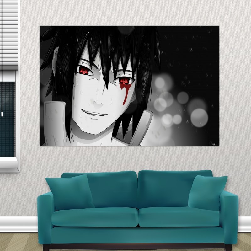 Sasuke Mangekyo Sharingan  Art Poster Print  36x24 inch
