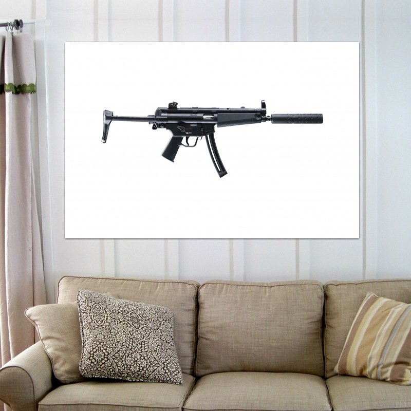 Assault Rifle 37 Art Poster Print 36x24 inch