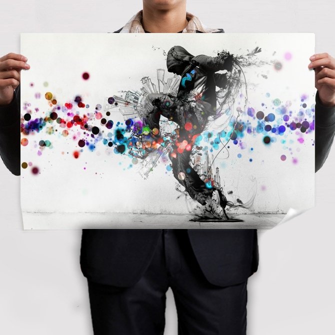 Multicolor Artwork  Art Poster Print  36x24 inch