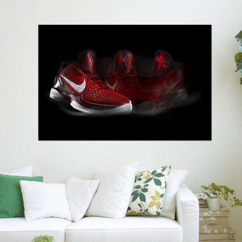 Kobe Bryant All Star Sneakers 6 Art Poster Print  36x24 inch