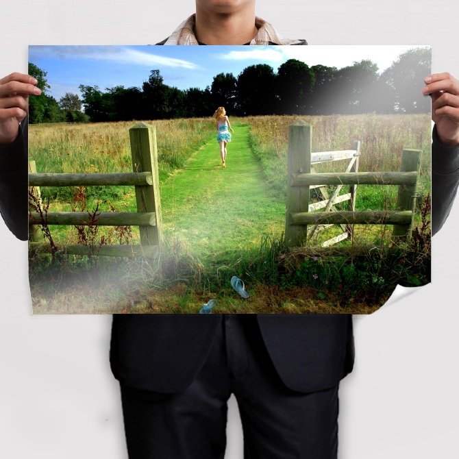 Fence Of Freedom  Art Poster Print  36x24 inch