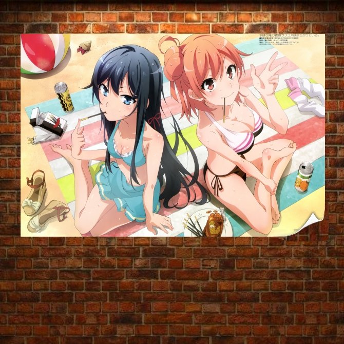 Yahari Ore No Seishun Love Come Wa Machigatteiru  Art Poster Print  36x24 inch