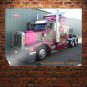 Pink Rose Peterbilt Art Poster Print 32x24 inch