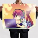 Lapptopy Girl  Art Poster Print  32x24 inch