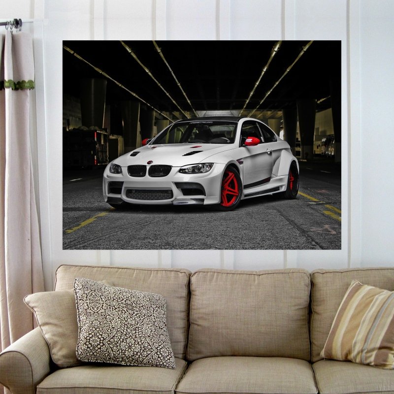 Vorsteiner Bmw M3 Coupe Gtrs3 Candy Cane E92 2011  Art Poster Print  32x24 inch