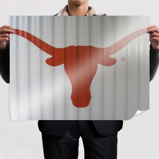 Texas Longhorns  Art Poster Print  32x24 inch