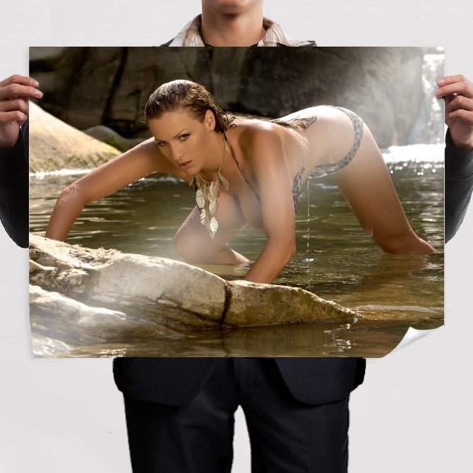 Jordan Carver 43  Art Poster Print  32x24 inch