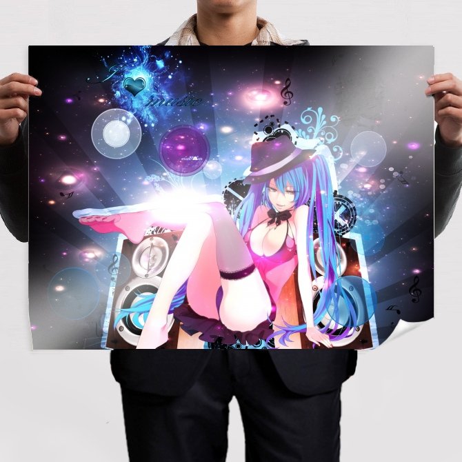 Vocaloid Miku  Art Poster Print  32x24 inch