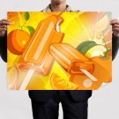 Orange Popsicles  Art Poster Print  32x24 inch