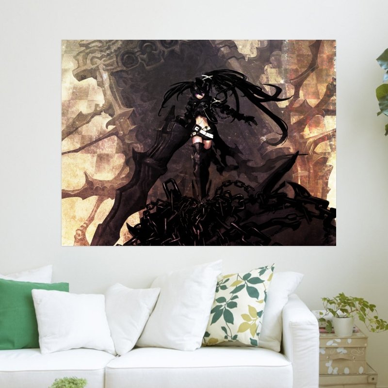 Black Rock Shooter Epic  Art Poster Print  32x24 inch