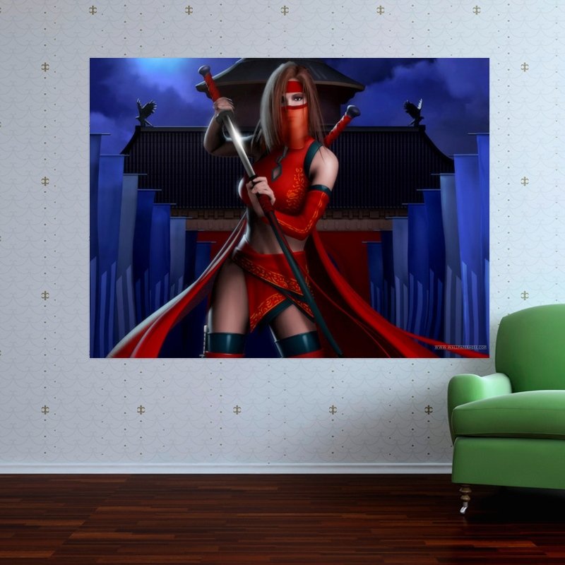 Red Assassin  Art Poster Print  32x24 inch