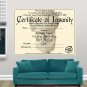 Certificate Of Insanity  Art Poster Print  32x24 inch