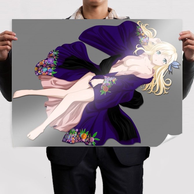 Kashiwazaki Sena Sexy Desktop Background  Art Poster Print  32x24 inch